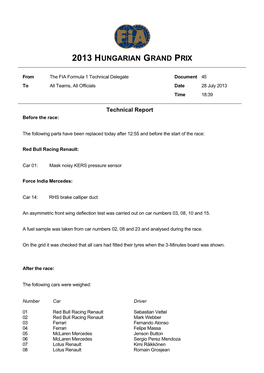 2013 Hungarian Grand Prix