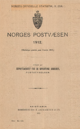 Norges Postvæsen, 1912