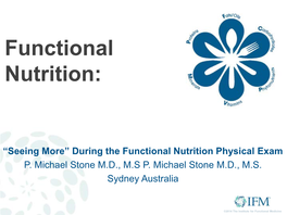 Functional Nutrition