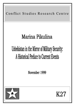 Uzbekistan in the Mirror of Military Security:A Historical Preface To