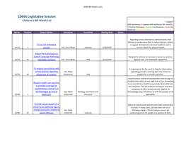 106Th Legislative Session