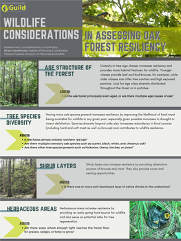 Wildlife Considerations in Assessing Oak Forest Resiliency