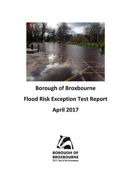 Flood Risk Exception Test Report April 2017