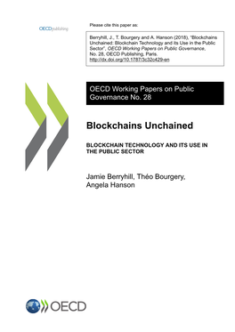 OECD – Blockchains Unchained