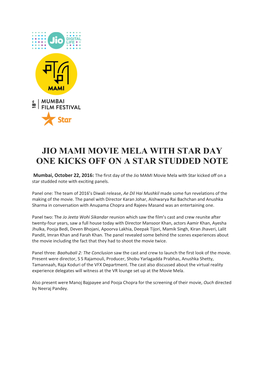Jio Mami Movie Mela with Star Day One Kicks Off on a Star Studded Note
