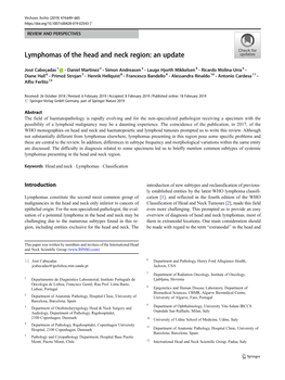 Lymphomas of the Head and Neck Region: an Update