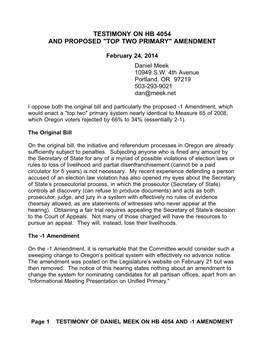 Top Two Primary" Amendment