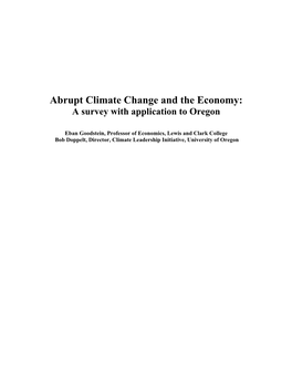 Abrupt Climate Change Scenarios