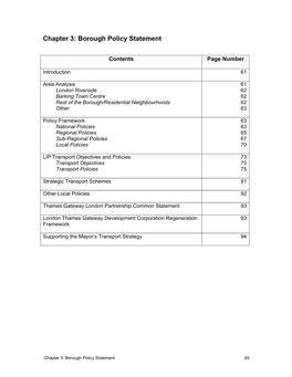 Chapter 3: Borough Policy Statement