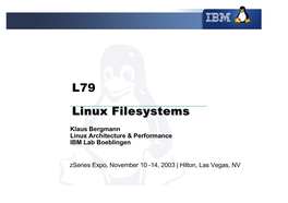 L79 Linux Filesystems