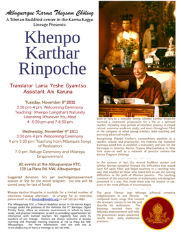 Khenpo Karthar Rinpoche