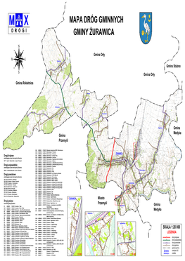 Mapa Dróg Gminnych Gminy Żurawica