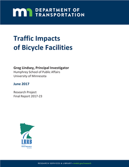 Traffic Impacts of Bicycle Facilities