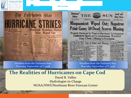 Examining the Behavior of Hurricanes in New England