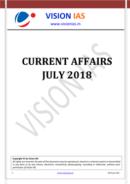 Current Affairs July 2018