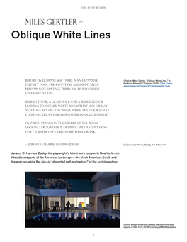 Oblique White Lines