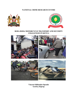 National Crime Research Centre Boda Boda