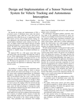 Design and Implementation of a Sensor Network System for Vehicle