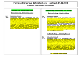 Fahrplan Bürgerbus Schmallenberg - Gültig Ab 01.0 9.2019