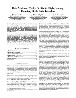 Data Mules on Cycler Orbits for High-Latency, Planetary-Scale Data Transfers