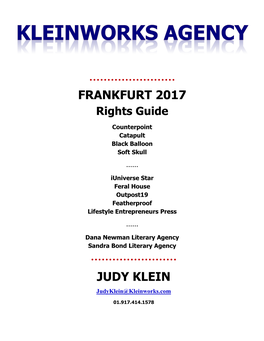 Frankfurt 2017 Judy Klein