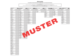 Stimmzettel Für Die Wahl Des Samtgemeinderates Am 12