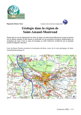 Géologie Dans La Région De Saint-Amand-Montrond