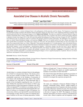 Associated Liver Disease in Alcoholic Chronic Pancreatitis