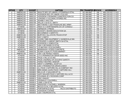 Office City Docket Caption Frc Transfer #Ew Box