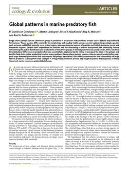 Global Patterns in Marine Predatory Fish