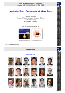 Inpainting-Based Compression of Visual Data