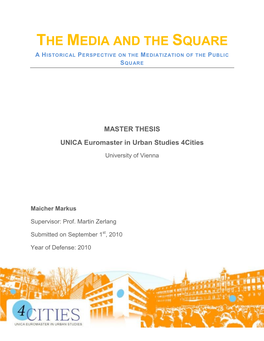 The Media and the Square a Historical Perspective on the Mediatization of the Public Square