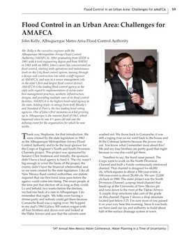 Flood Control in an Urban Area: Challenges for AMAFCA 59