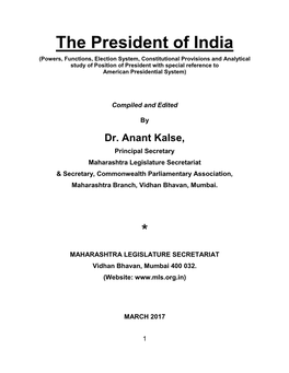 The President of India *