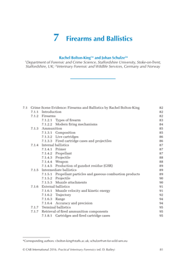 7 Firearms and Ballistics