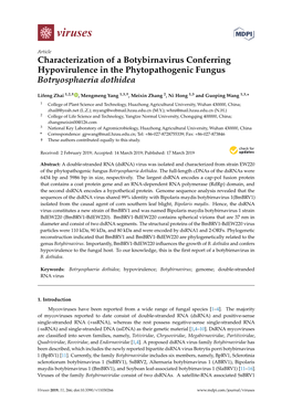Characterization of a Botybirnavirus Conferring Hypovirulence in the Phytopathogenic Fungus Botryosphaeria Dothidea