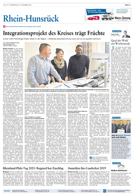 Integrationsprojekt Des Kreises Trägt Früchte