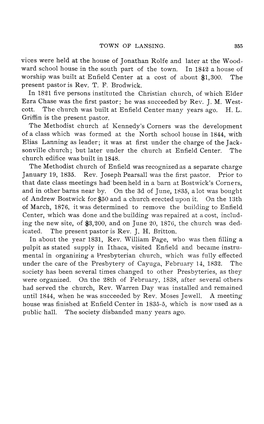 Elias Lanning As Leader; It Was at First Under the Charge of the Jack Sonville Church ; but Later Under the Church at Enfield Center