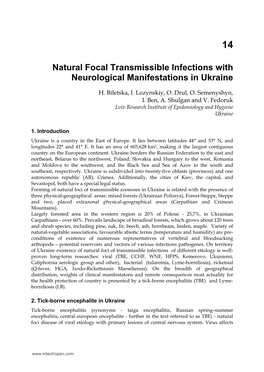 Natural Focal Transmissible Infections with Neurological Manifestations in Ukraine