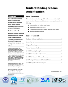 Understanding Ocean Acidification