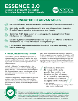 ESSENCE 2.0 Integrated Cyber/OT Protection Defending America’S Energy Supply