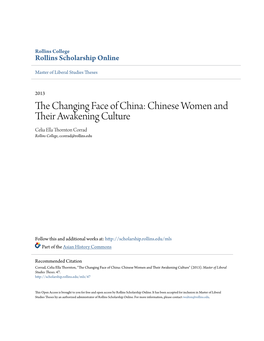 The Changing Face of China: Chinese Women and Their Awakening Culture