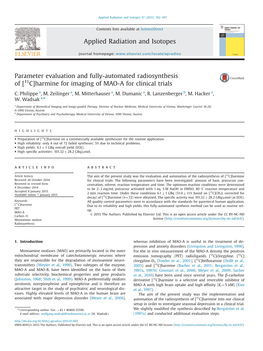 [11C]Harmine for Imaging of MAO-A for Clinical Trials