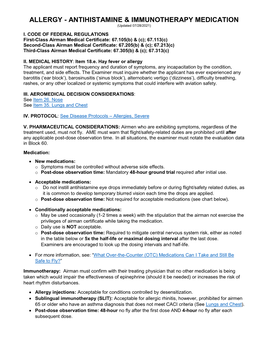 ALLERGY - ANTIHISTAMINE & IMMUNOTHERAPY MEDICATION (Updated 07/28/2021)