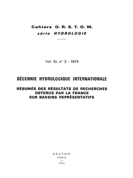 Décennie Hydrologique Internationale, Par P