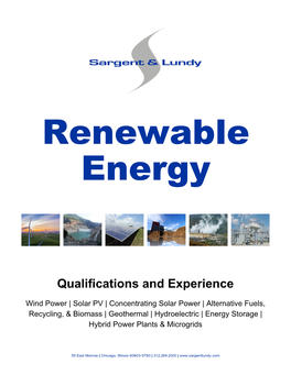 Renewable Energy Qualifications and Project Experience | Sargent & Lundy