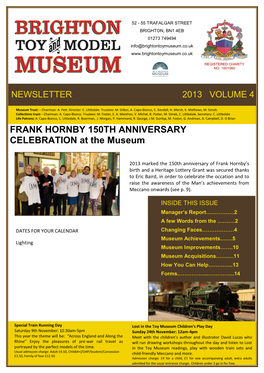 FRANK HORNBY 150TH ANNIVERSARY CELEBRATION At