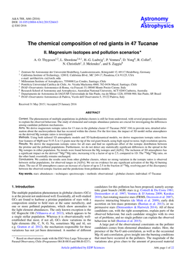 The Chemical Composition of Red Giants in 47 Tucanae II