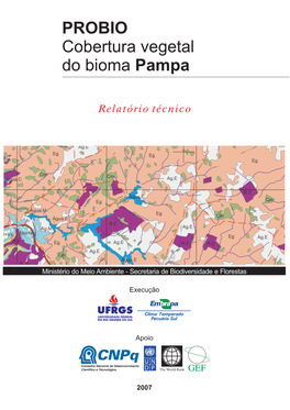 PROBIO Cobertura Vegetal Do Bioma Pampa