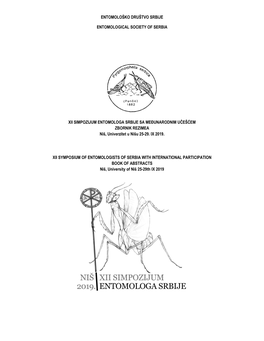 XII SIMPOZIJUM ENTOMOLOGA SRBIJE SA Meðunarodnim UČEŠĆEM ZBORNIK REZIMEA Niš, Univerzitet U Nišu 25�29